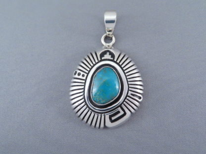 Pendant with Bisbee Turquoise by Steven J. Begay