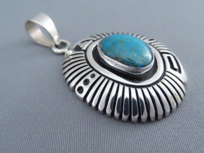 Pendant with Bisbee Turquoise by Steven J. Begay