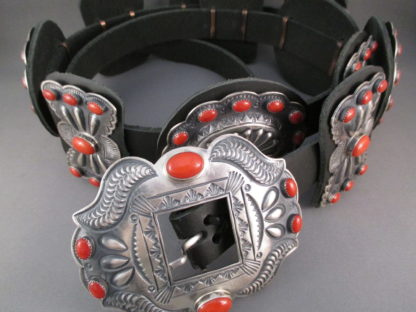 Kirk Smith Coral Concho Belt