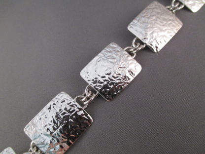 Hammered Sterling Silver Link Bracelet by Artie Yellowhorse