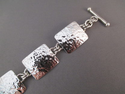 Hammered Sterling Silver Link Bracelet by Artie Yellowhorse