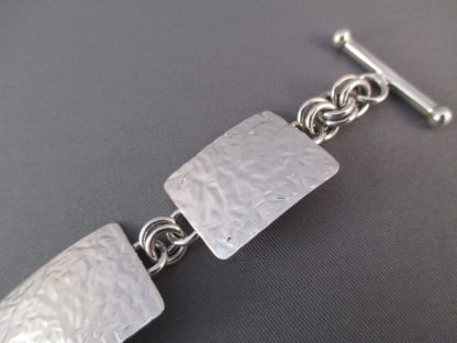 Hammered Sterling Silver Link Bracelet by Artie Yellowhorse