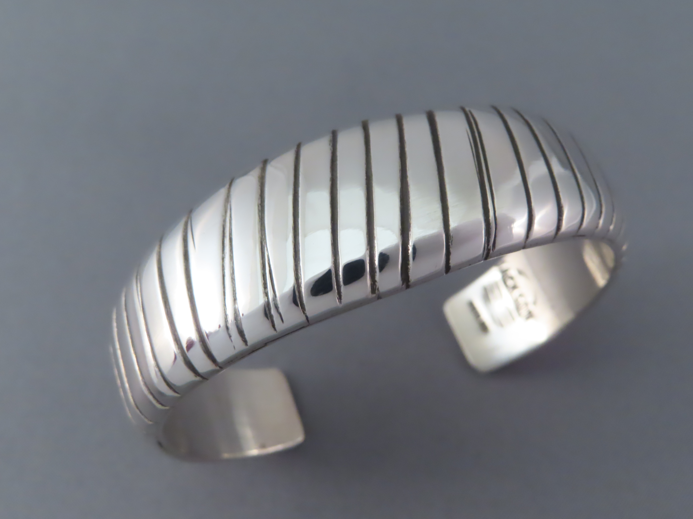 Sterling Silver Cuff Bracelet by Native American Navajo Indian Jewelry Artist, Gene Jackson FOR SALE $295-