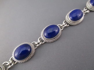 Lapis Link Bracelet by Native American (Navajo) jewelry artist, Artie Yellowhorse $410-