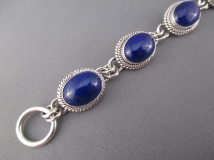 Link Bracelet with Lapis by Artie Yellowhorse