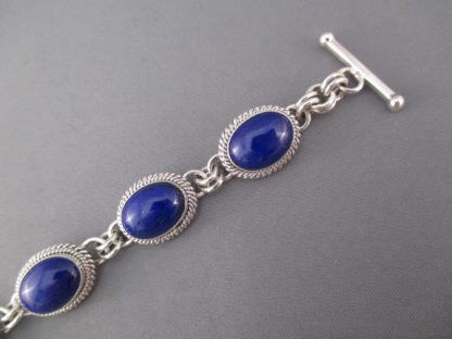 Link Bracelet with Lapis by Artie Yellowhorse