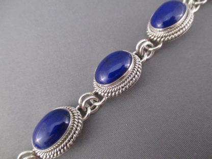 Link Bracelet with Lapis by Artie Yellowhorse