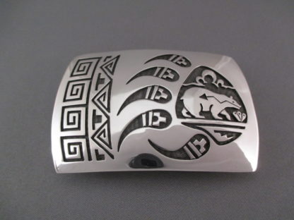 Sterling Silver ‘Bear Paw’ Belt Buckle (Hopi Jewelry)