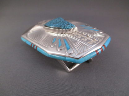 Jay Livingston Turquoise Belt Buckle with Inlay