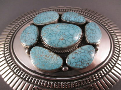 Number Eight Turquoise Belt Buckle by Andy Cadman