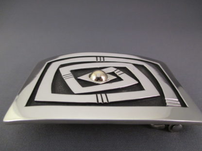 Kee Yazzie Sterling Silver & 14kt Gold Belt Buckle