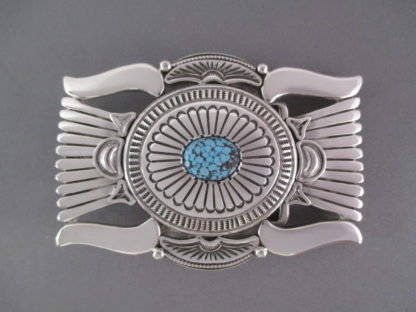 Number Eight Turquoise Belt Buckle