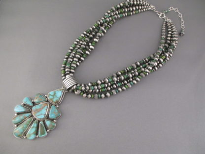 Royston Turquoise Necklace & Earring Set by LaRose Ganadonegro