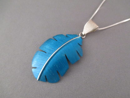 Feather Pendant Necklace by Michael Kirk