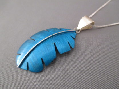 Feather Pendant Necklace by Michael Kirk