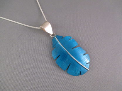 Feather Pendant Necklace by Michael Kirk
