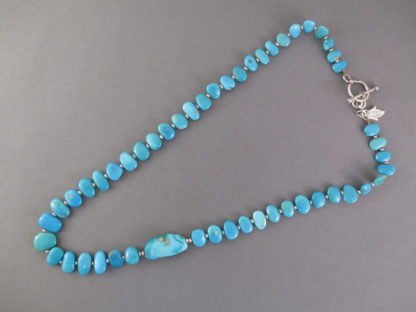 Small Disc Sleeping Beauty Turquoise Necklace