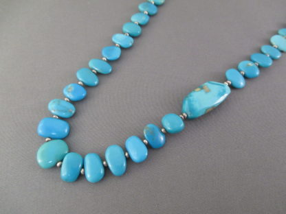 Small Disc Sleeping Beauty Turquoise Necklace