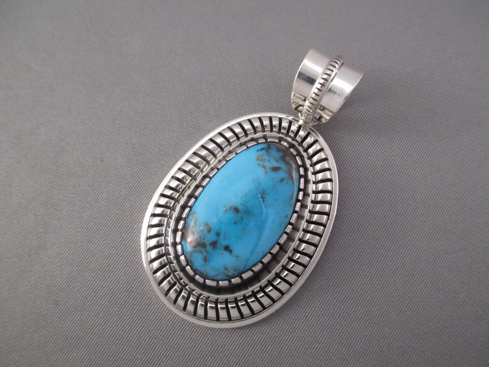 Candelaria Turquoise Pendant by Marian Nez