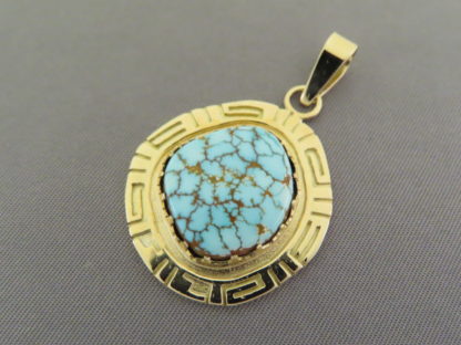 #8 Turquoise & 14kt Gold Pendant by Robert Taylor