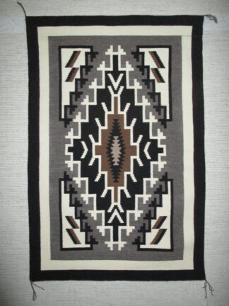 Rose Mike Navajo Rug - Two Grey Hills Tapestry Weaving by Navajo weaving artist, Rose Mike $9,900-