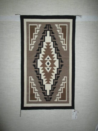 Julia Jumbo Two Grey Hills Tapestry Rug - Smaller Size Navajo Weaving