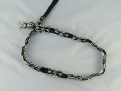 Morenci Turquoise Concho Belt by Harrison Bitsui – Sandcast