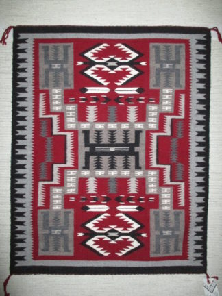 Navajo Rug - Storm Pattern Rug by Native American Navajo Indian Weaver, Mary Shepherd $1,350-