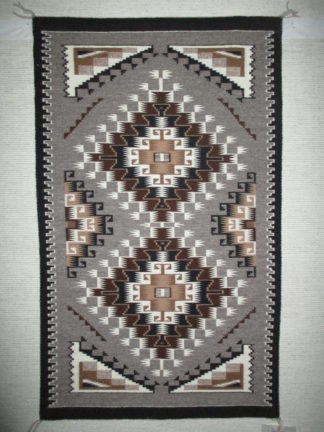 Two Grey Hills Rug by Marie Begay – Medium Size Navajo Rug