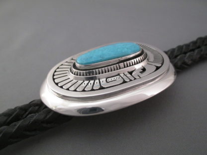 Carico Lake Turquoise Bolo Tie by Leonard Nez