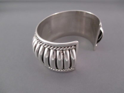 Sterling Silver Cuff Bracelet by Navajo artist, Tom Charlie