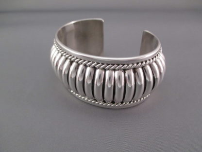 Sterling Silver Cuff Bracelet by Navajo artist, Tom Charlie