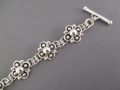 Artie Yellowhorse Sterling Silver Link Bracelet with ‘Dots’