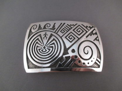 Veryl Pooyouma Hopi Belt Buckle with ‘Man in the Maze’