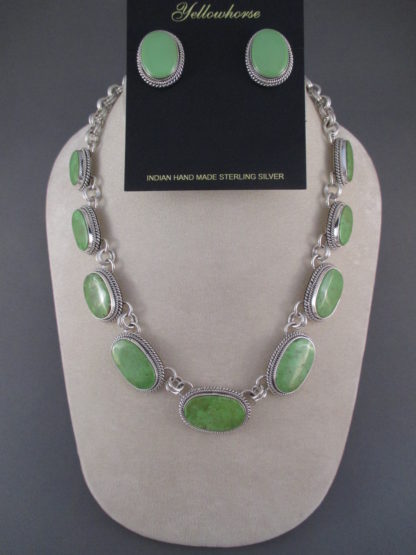 Gaspeite Necklace by Artie Yellowhorse