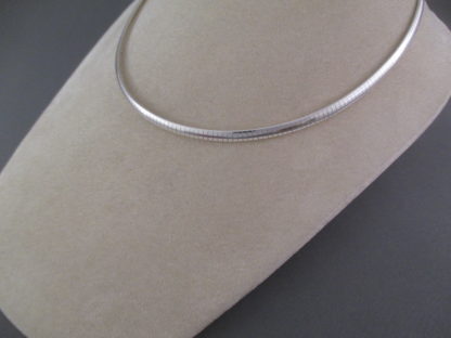 Sterling Silver Omega Necklace (16″)