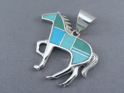 Turquoise Inlay ‘Horse’ Pendant