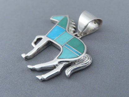 Turquoise Inlay ‘Horse’ Pendant