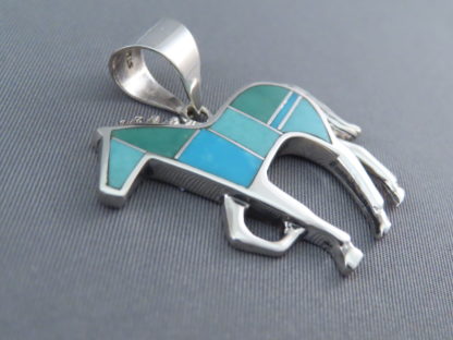 Turquoise Inlay ‘Horse’ Pendant