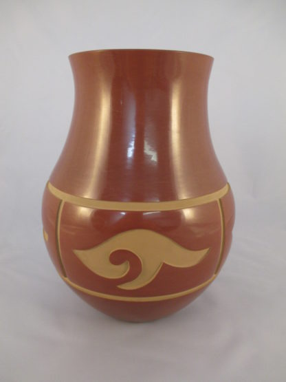 Red Santa Clara Pueblo Pottery Jar by Daryl Whitegeese