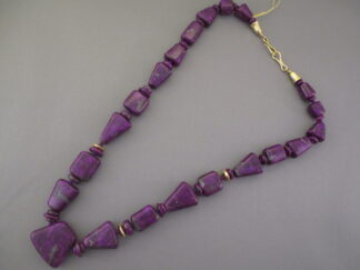 Sugilite & Gold Necklace - 24inch Sugilite Necklace with 14kt Gold Accents by Bruce Eckhard & Lisa Chavez $19,600-
