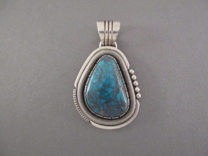 Bisbee Turquoise Pendant by Will Vandever (Navajo)
