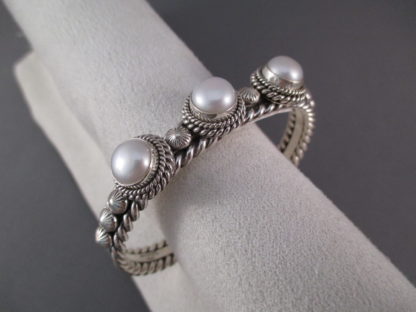 Artie Yellowhorse Cuff Bracelet with Pearls