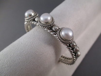 Artie Yellowhorse Cuff Bracelet with Pearls