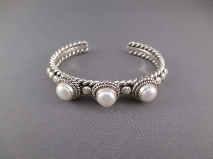 Artie Yellowhorse Cuff Bracelet with Pearls