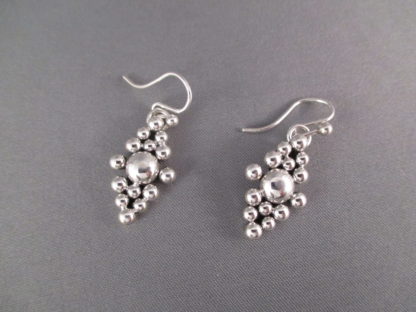 Sterling Silver Diamond-Shaped Earrings with ‘Dots’ by Artie Yellowhorse