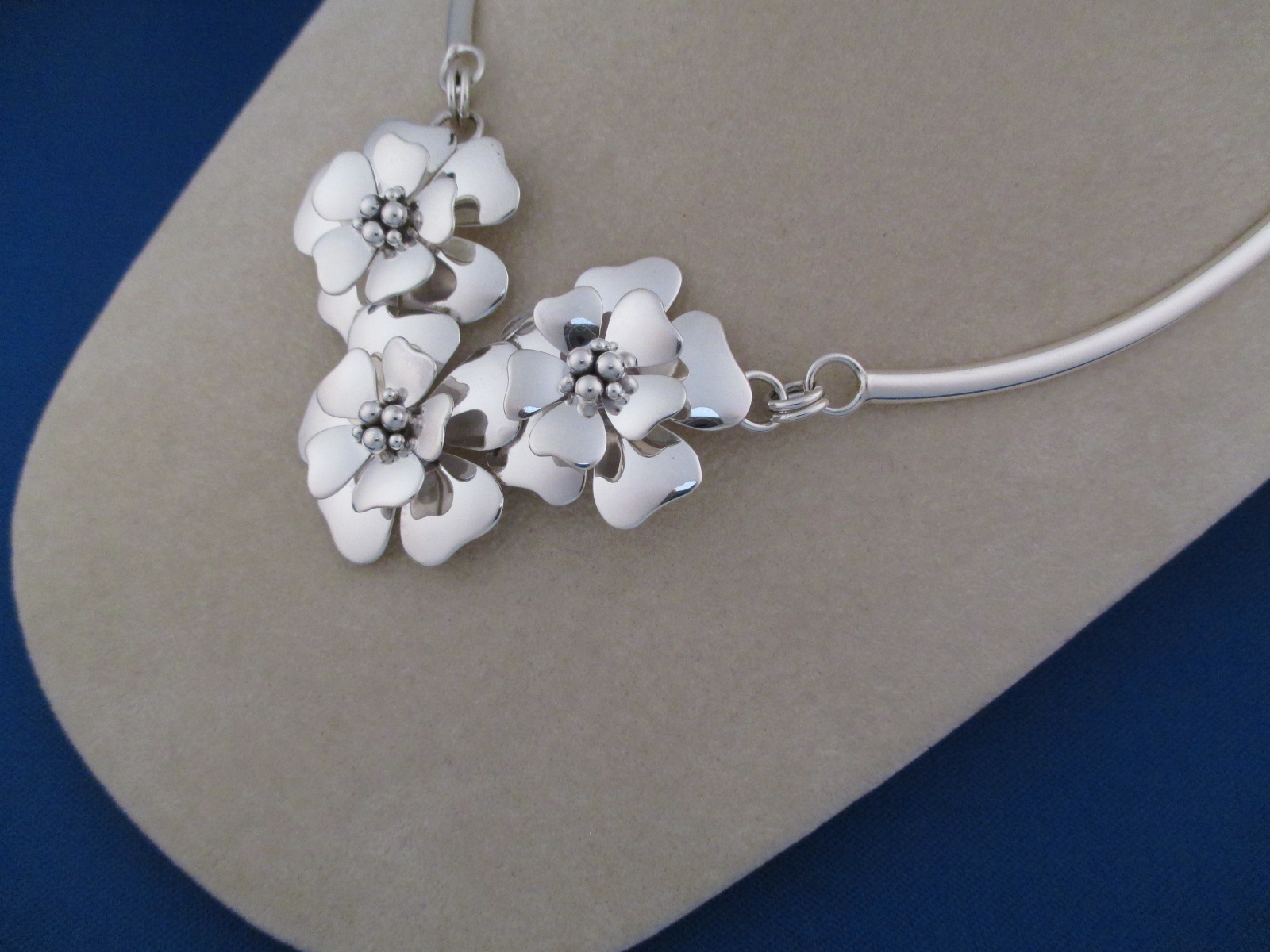 Sterling Silver 'Flower' Necklace by Artie Yellowhorse (Navajo)