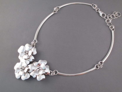 Sterling Silver ‘Flower’ Necklace by Artie Yellowhorse