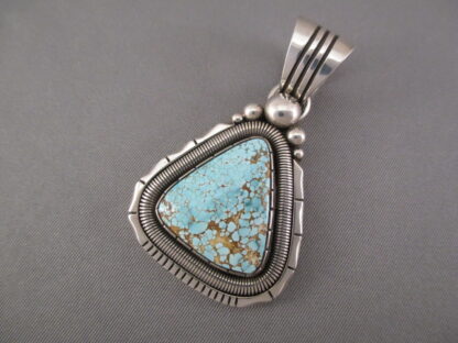 Sterling Silver #8 Turquoise Pendant by Will Vandever