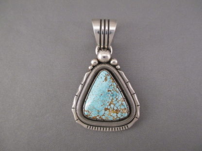 Sterling Silver #8 Turquoise Pendant by Will Vandever